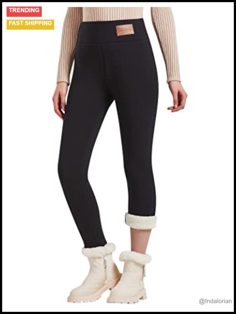 Thermal Fleece Lined Leggings High Waist Winter Stretchy Women Tights